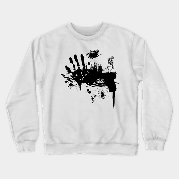 Bloody Guns - Skeleton Blood Splatters and Drips Crewneck Sweatshirt by ddtk